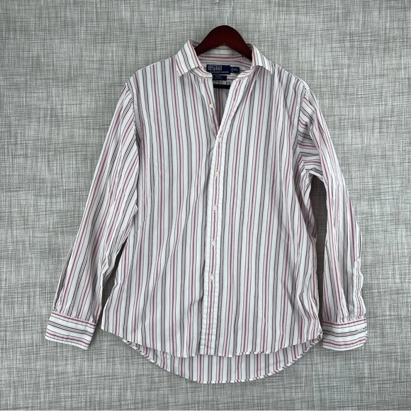 Polo Ralph Lauren Mens Size L Regent Long Sleeve Button Down Shirt 0517 - Picture 1 of 7